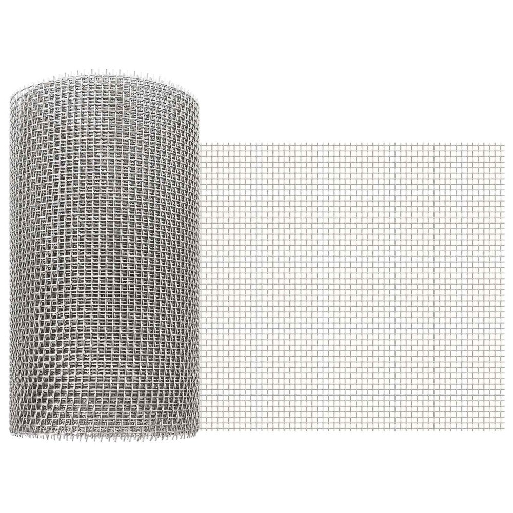 vidaXL Nätduk 20 x 200 cm 6 Mesh Rostfritt stål 201 Silver