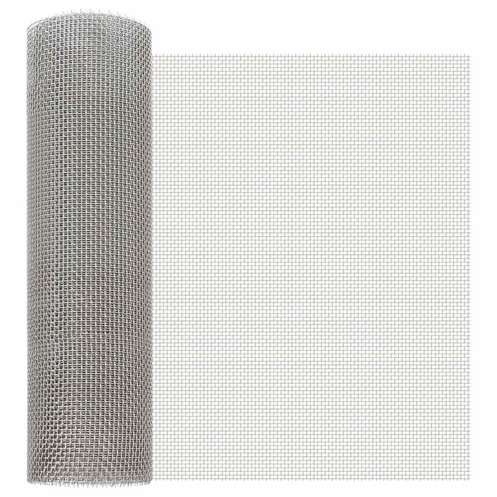 vidaXL Nätduk 40 x 200 cm 6 Mesh Rostfritt stål 201 Silver