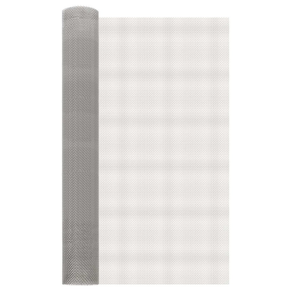 vidaXL Nätduk 80 x 200 cm 6 Mesh Rostfritt stål 201 Silver