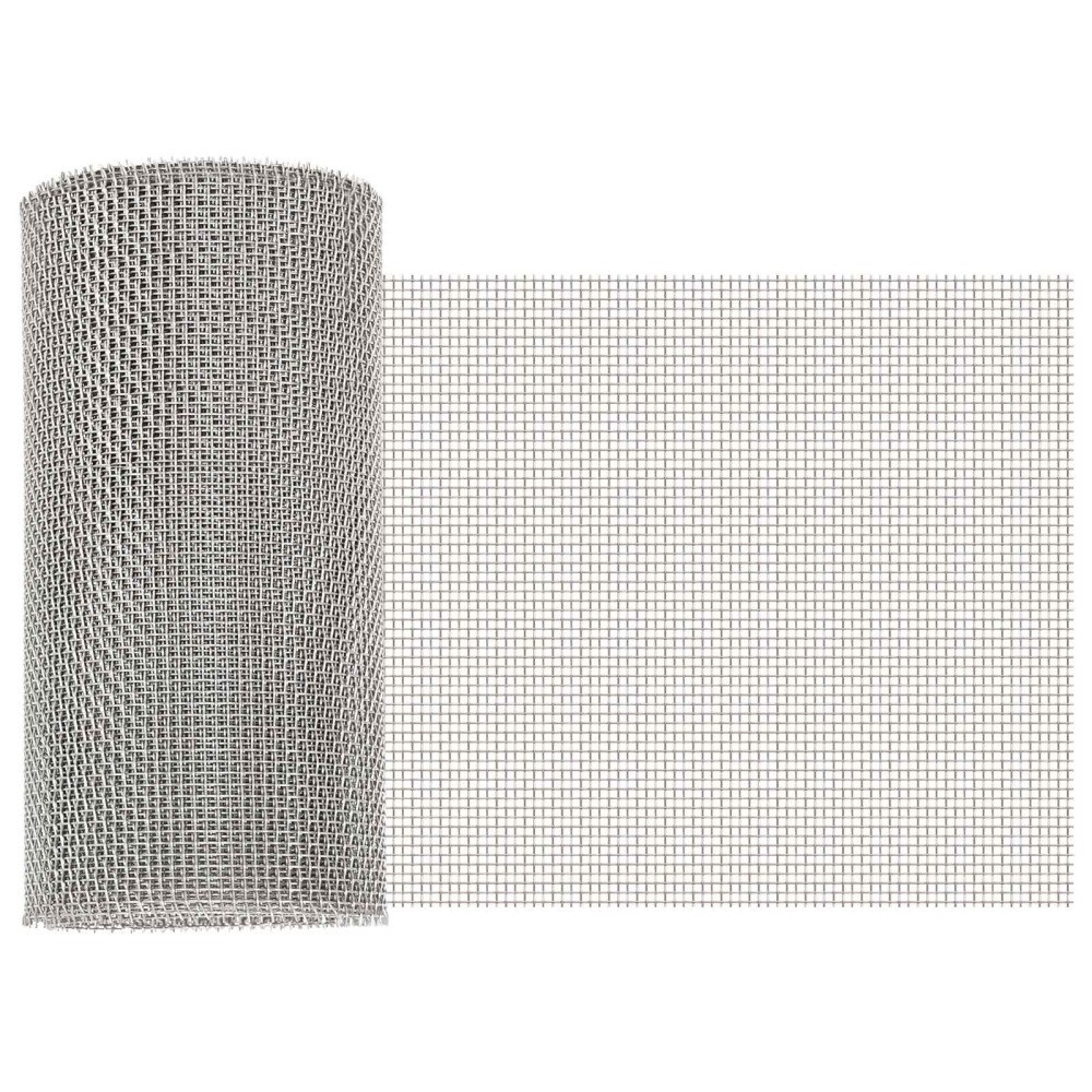 vidaXL Nätduk 20 x 200 cm 8 Mesh Rostfritt stål 201 Silver