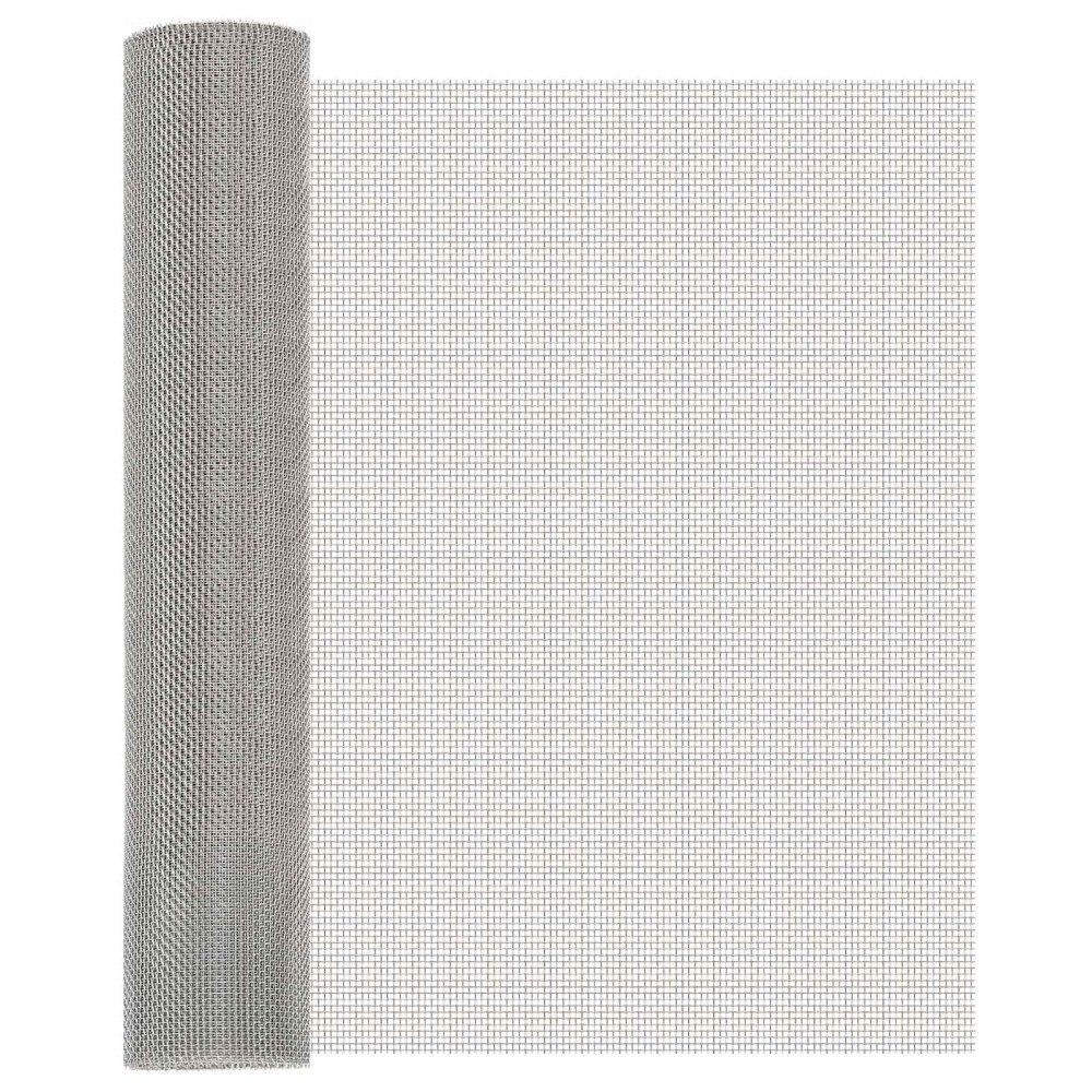 vidaXL Nätduk 60 x 200 cm 8 Mesh Rostfritt stål 201 Silver