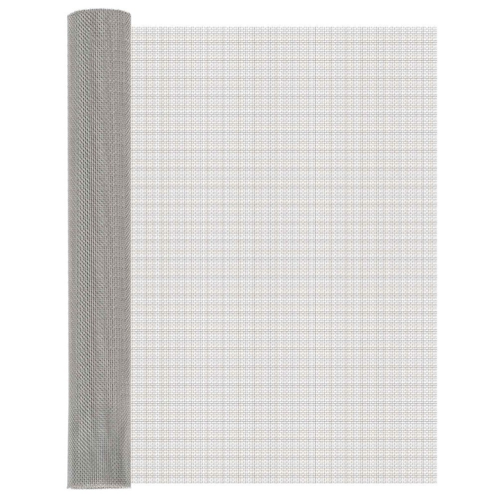 vidaXL Nätduk 80 x 200 cm 8 Mesh Rostfritt stål 201 Silver