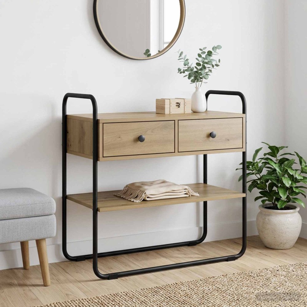 vidaXL Konsolbord Artisan-ek 80 x 40 x 75 cm Konstruerat trä