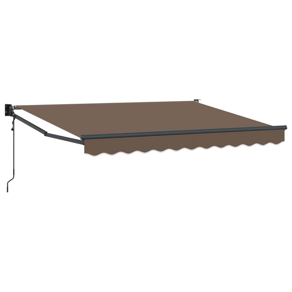vidaXL Utdragbar markis Taupe 3,5 x 2,5 m Polyester och metall