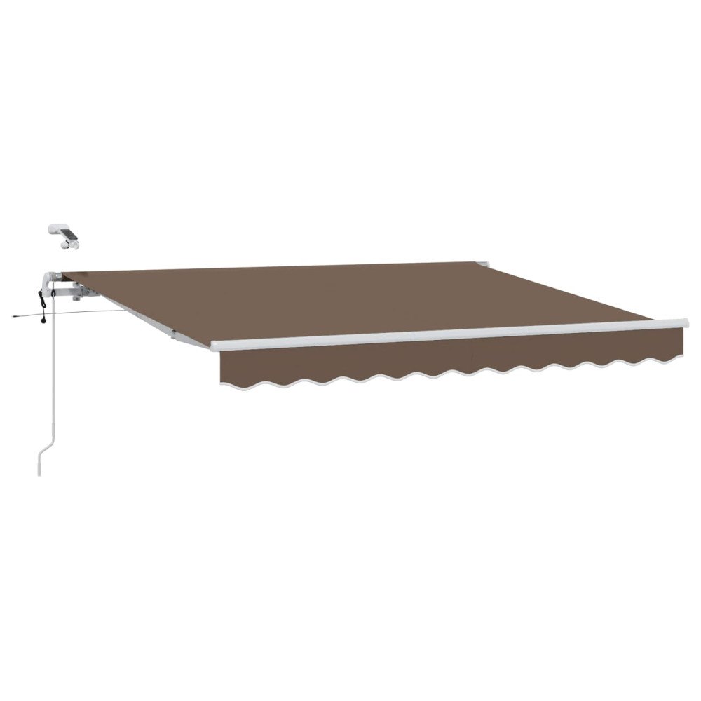 vidaXL Utdragbar markis Taupe 500 × 350 cm Polyester