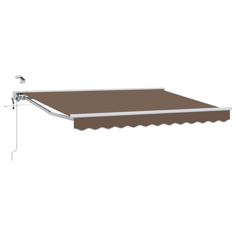 vidaXL Elektrisk Retraktabel Markis Taupe 5 × 3,5 m