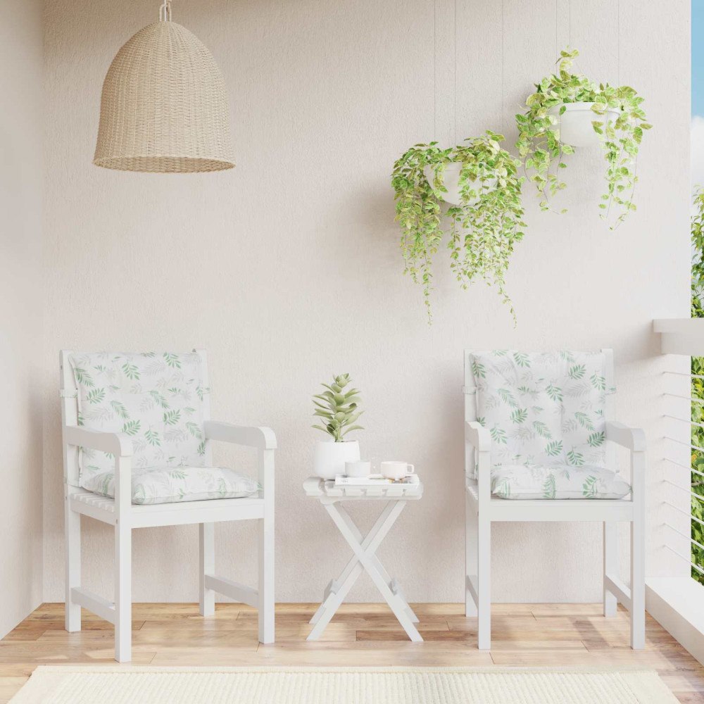 vidaXL Utomhuskudde 2 pcs Fint lövmönster 100 x 50 x 7 cm Tyg