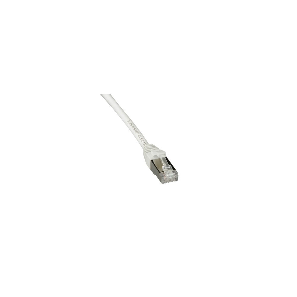LAURITZ KNUDSEN Patchkabel Cat.6A S/FTP 28AWG 0,5 m vit LSZH-kåpa med helgju...