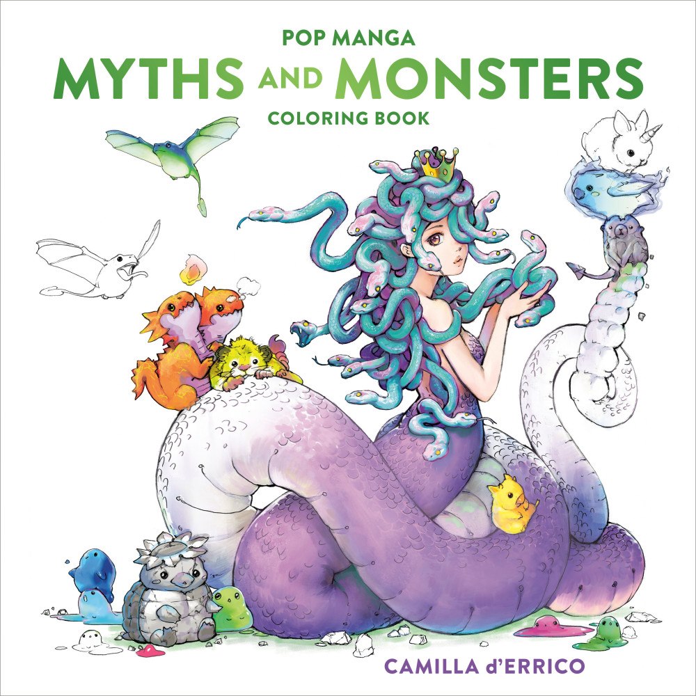 Camilla D'Errico Pop Manga Myths and Monsters Coloring Book (pocket, eng)