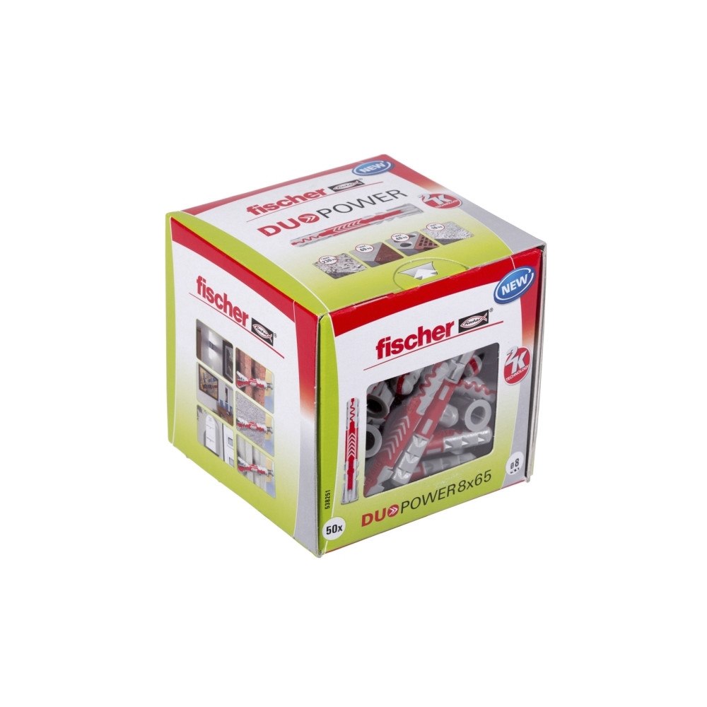 Fischer Fischer DUOPOWER 8 x 65, Expansionsankare, Betong, Metall, G...