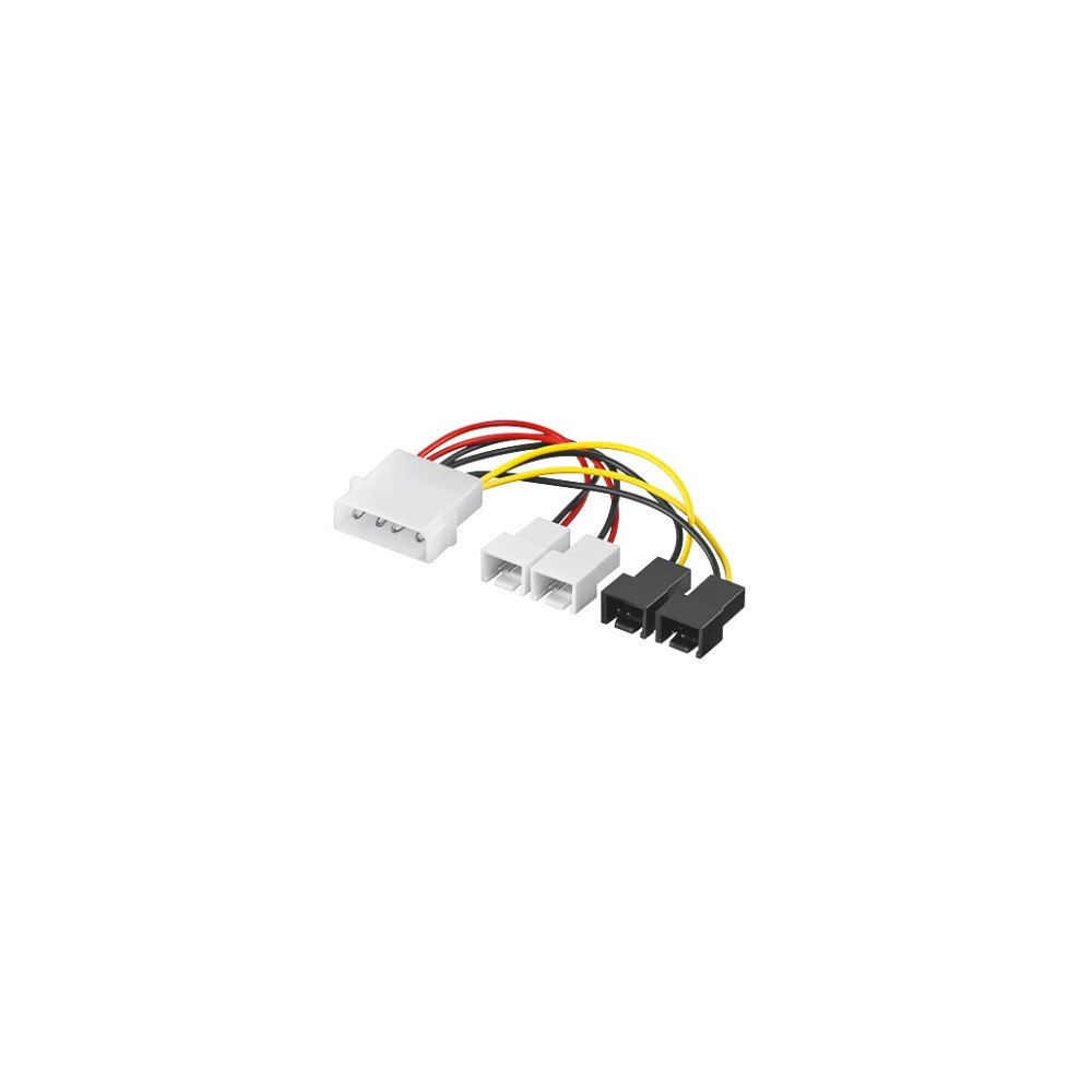 Goobay Goobay 93632, 0,15 m, 4-stift, 4 x 2-pin, Rak, Rak, Svart, R...