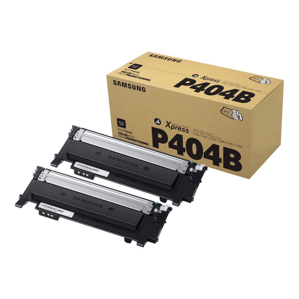 Hewlett-Packard HP CLT-P404B - 2-pack - svart - original - tonerkassett (SU364A)