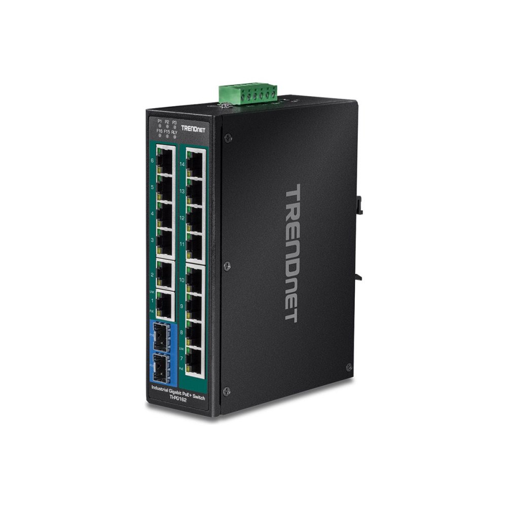 TRENDnet TRENDnet TI-PG162 - Industrial - switch - 16 portar - ohanterad - TAA-kompatibel