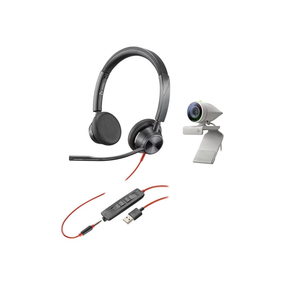 Plantronics Poly Studio P5 - webbkamera - med Poly Blackwire 3325 Headset