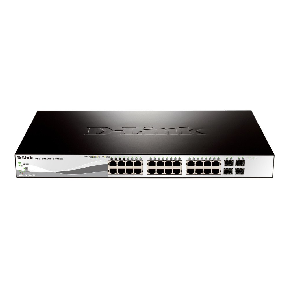 D-Link D-Link Web Smart DGS-1210-28P - switch - 24 portar - Administrerad - rackmonterbar