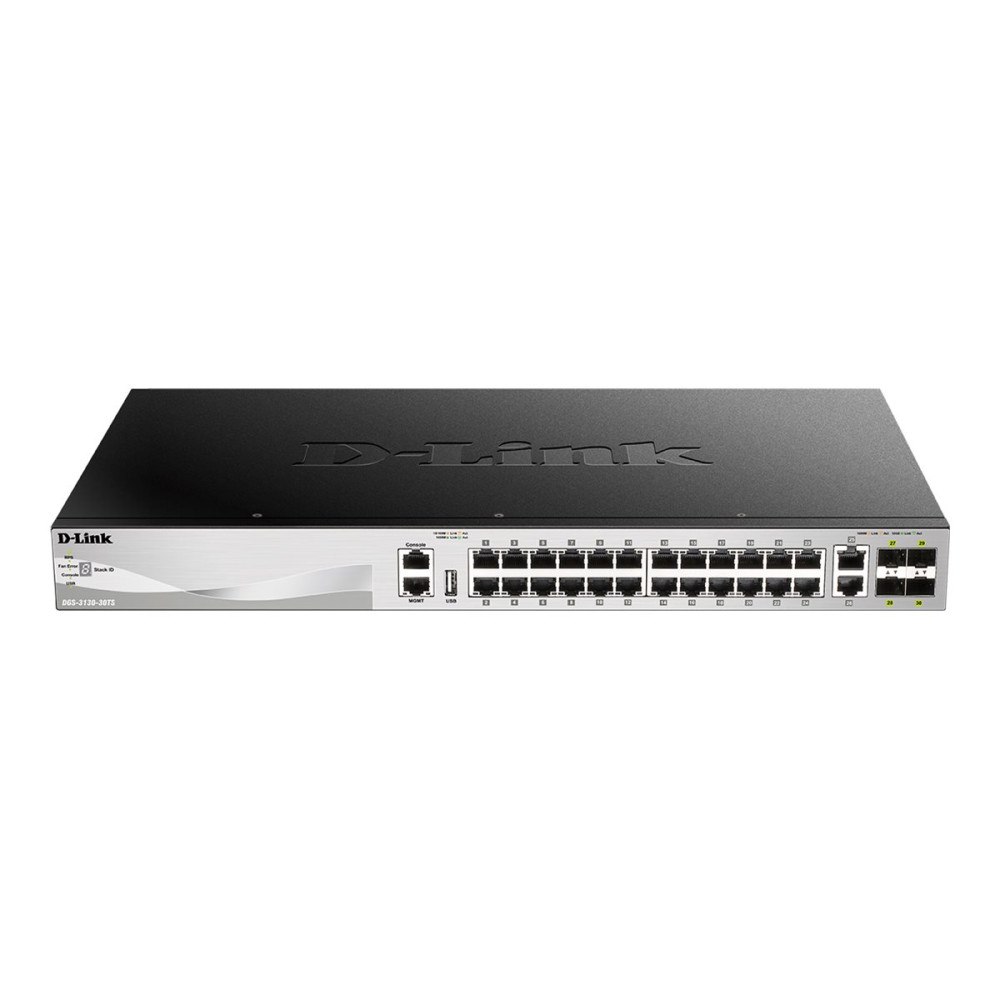 D-Link D-Link DGS 3130-30TS - switch - 30 portar - Administrerad - rackmonterbar