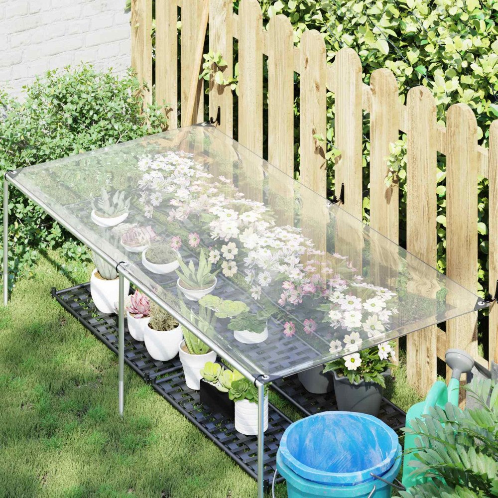 vidaXL Växtskydd Transparent 2,5 x 1 m PE