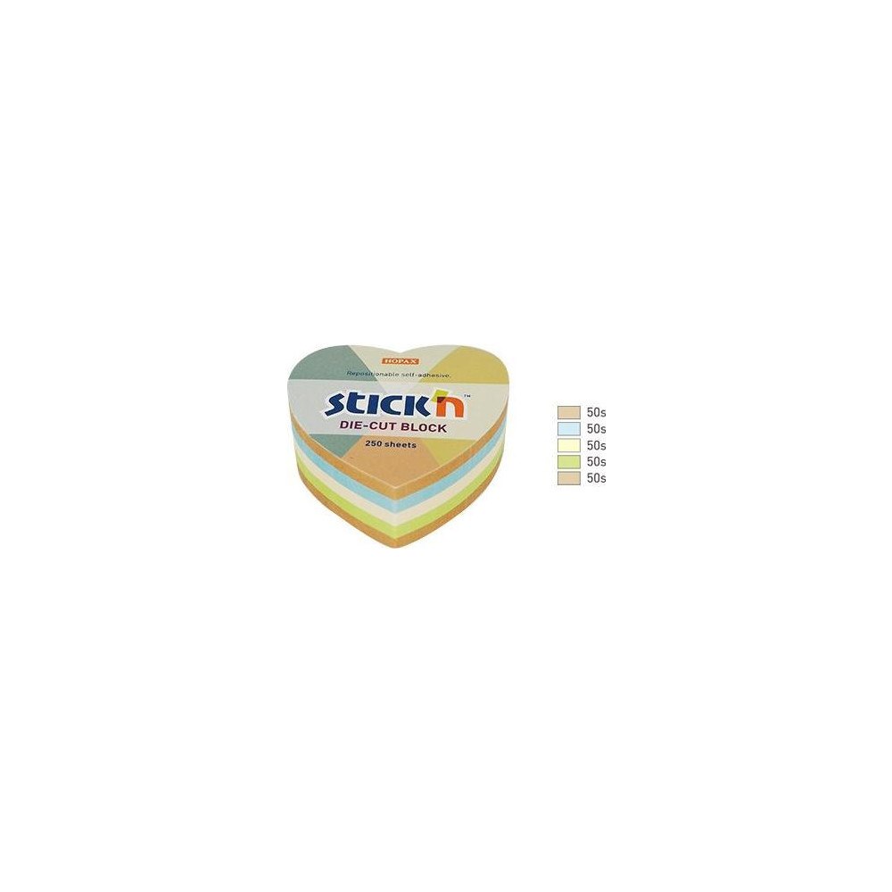 Stick´n´Find Stick'n Notes 67x67 mm Hjärta, 100 % återvunnet papper, med...