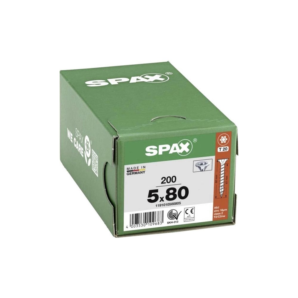 Spax SPAX 1191010500805 Träskruv 5 mm 80 mm T-STAR Plus Stål WIRO...