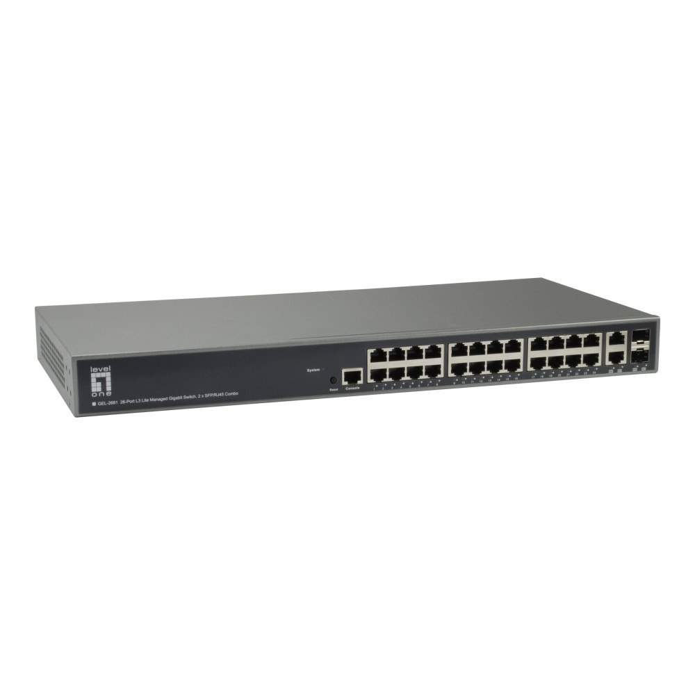 LevelOne LevelOne GEL-2681 - switch - 26 portar - Administrerad - rackmonterbar