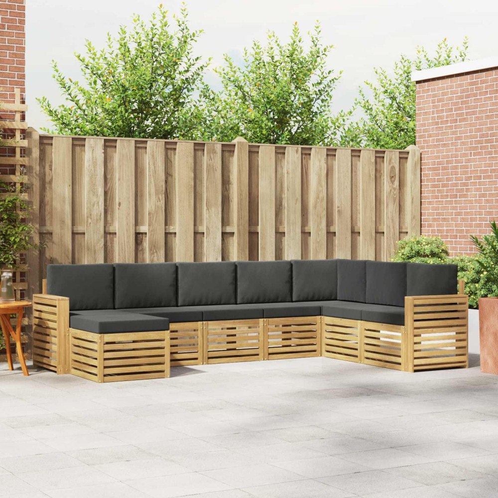 vidaXL Utomhussoffset 8 pcs Vit och antracit 310 x 191,5 x 73 cm