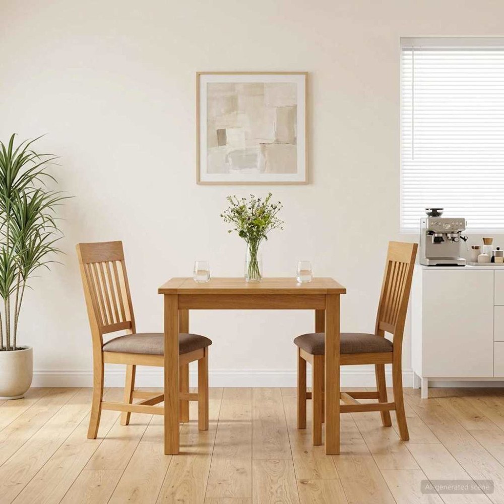 vidaXL Matstol 2 pcs Massivt Ekträ Grå 45 x 59 x 92 cm