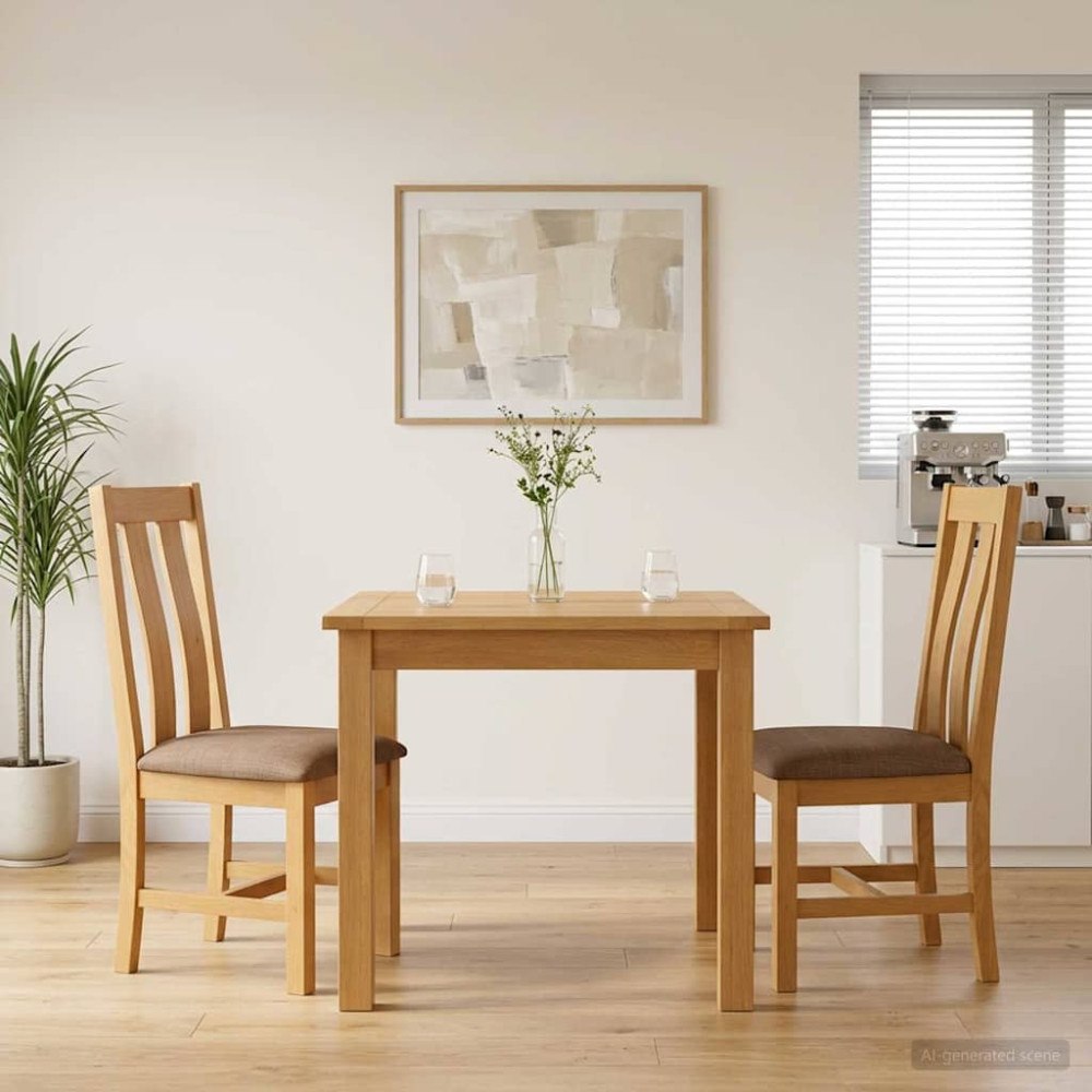 vidaXL Matstol 2 pcs Massivt Ekträ Grå 45 x 54 x 100 cm