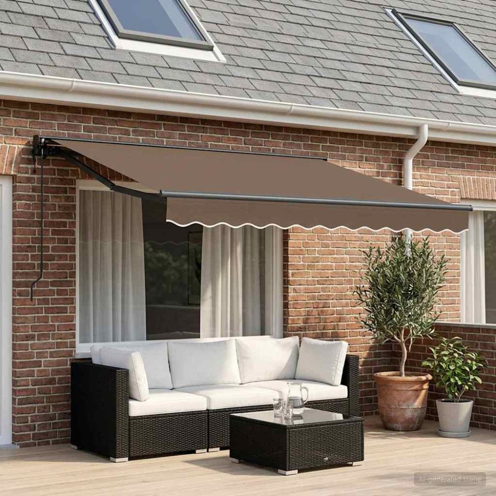 vidaXL Elektrisk Retraktabel Markis Taupe 3 x 2 m