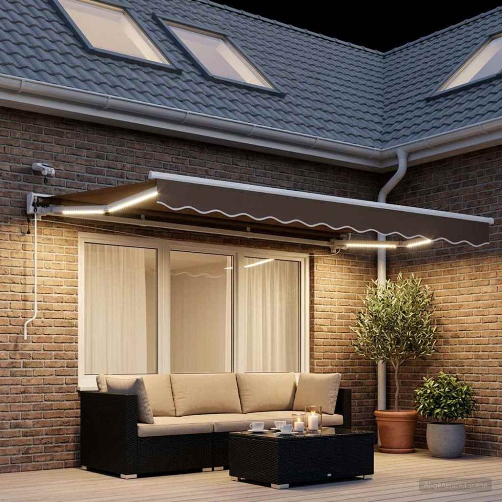 vidaXL Elektrisk Retraktabel Markis Taupe 3 x 2 m