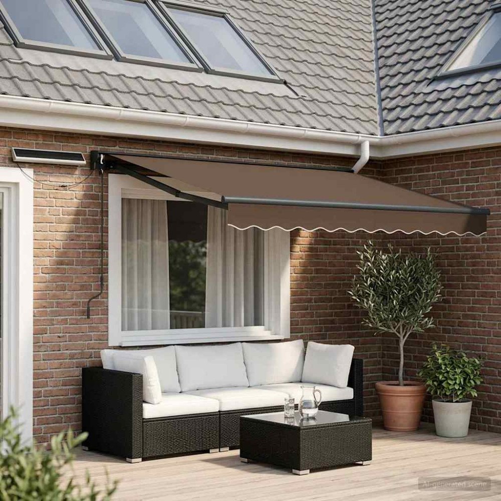 vidaXL Elektrisk Retraktabel Markis Taupe 3 x 2 m
