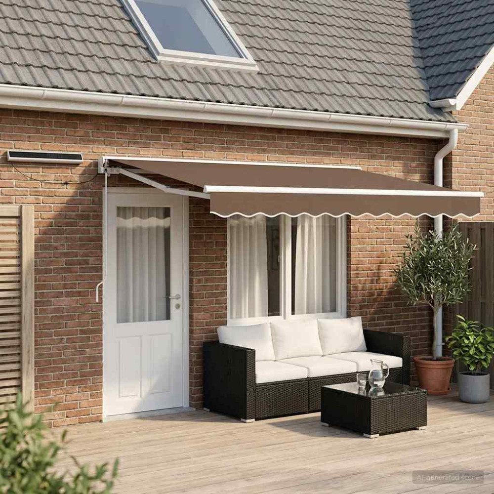 vidaXL Elektrisk Retraktabel Markis Taupe 4 x 2 m
