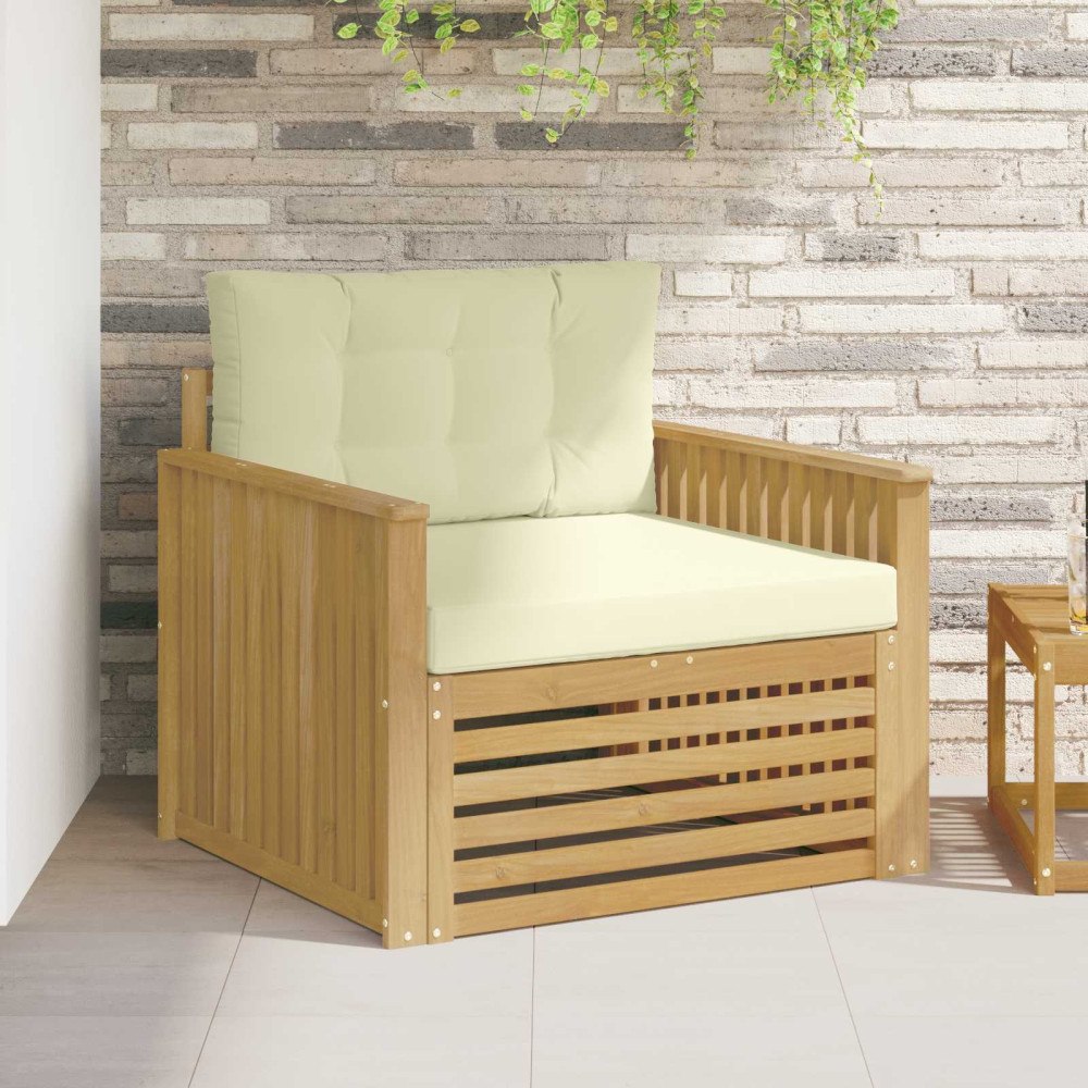 vidaXL Utomhussoffa Polyester Vit