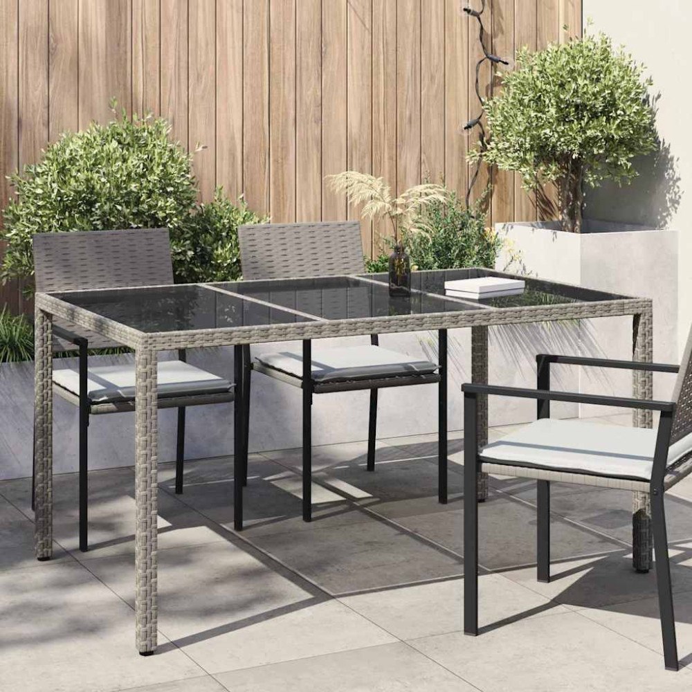 vidaXL Trädgårdsbord Grå 150 x 90 x 75 cm konstrotting