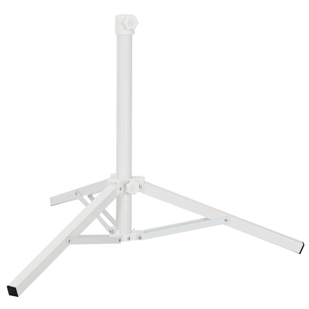 vidaXL Parasolställ Vit Stål for 25-32 mm Pole