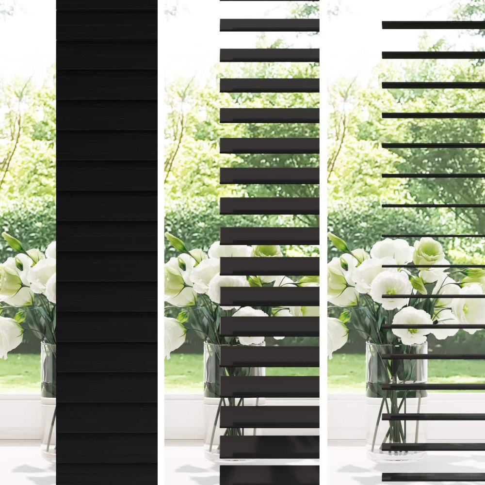 vidaXL Persienn Svart 105 x 130 cm 35 mm Massivt Paulownia-trä