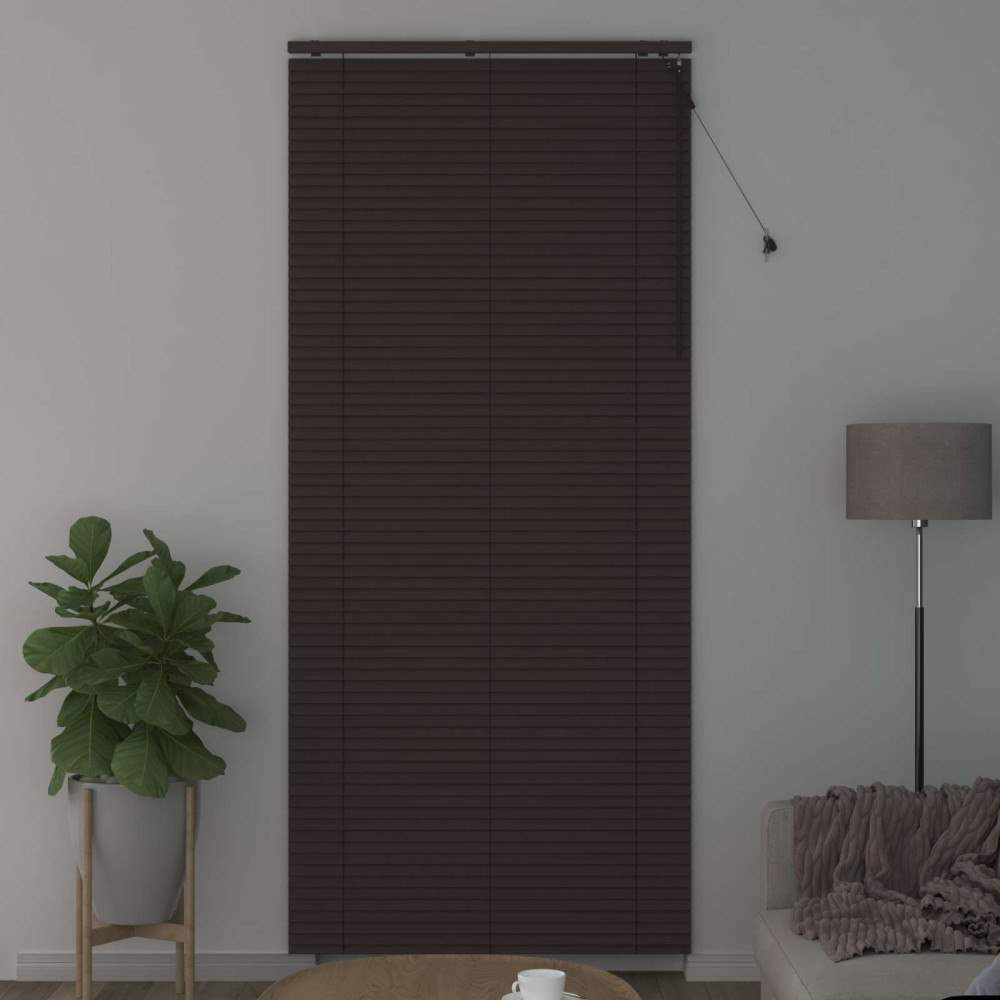 vidaXL Persienn Mörkbrun 110 x 250 cm 35 mm Massivt Paulownia-trä