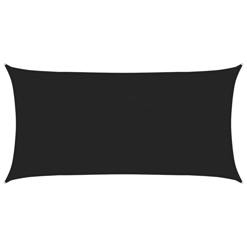 vidaXL Solsätt segel Svart 2,5 x 6 m HDPE