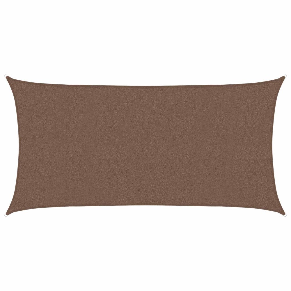 vidaXL Solsätt segel Brun 2,5 x 6 m HDPE