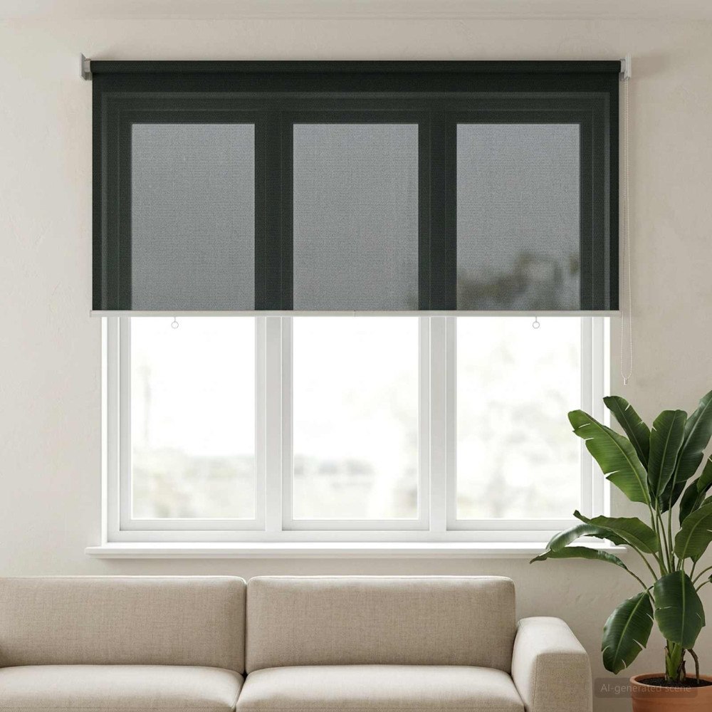 vidaXL Utomhus Rullgardin 90% UV Block Mörkgrön 300 x 140 cm HDPE
