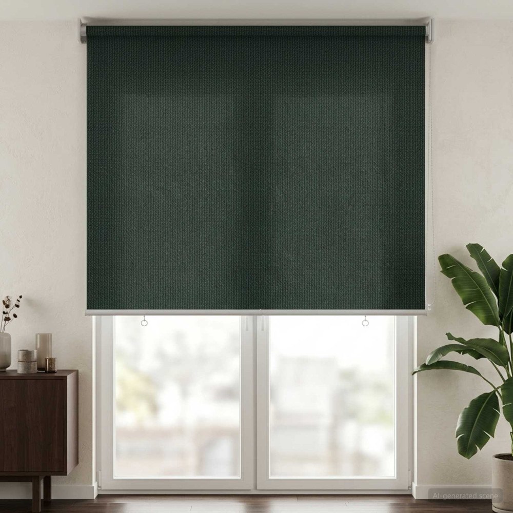 vidaXL Utomhus Rullgardin 90% UV Block Mörkgrön 400 x 230 cm HDPE