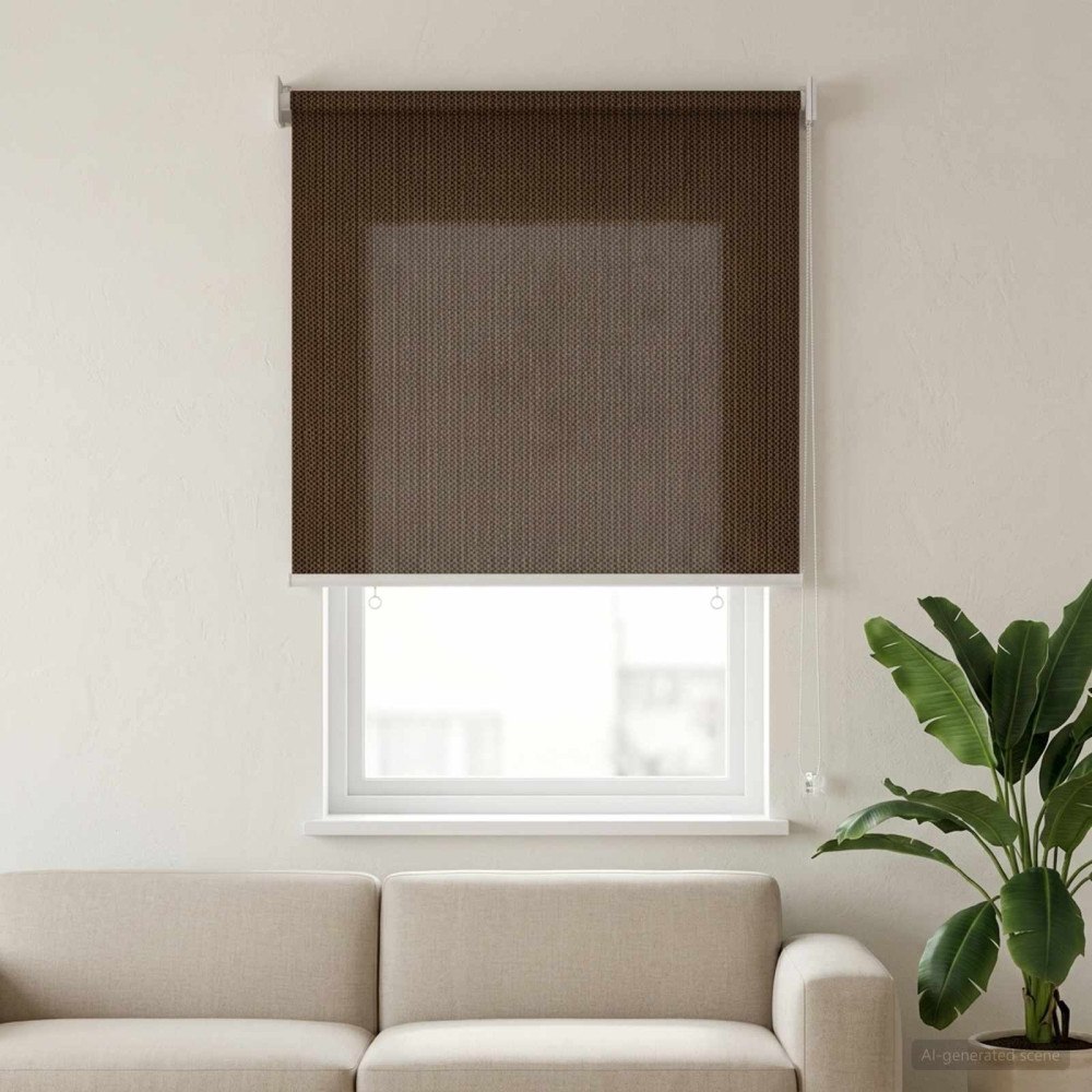 vidaXL Utomhus Rullgardin 90% UV Block Brun 80 x 140 cm HDPE