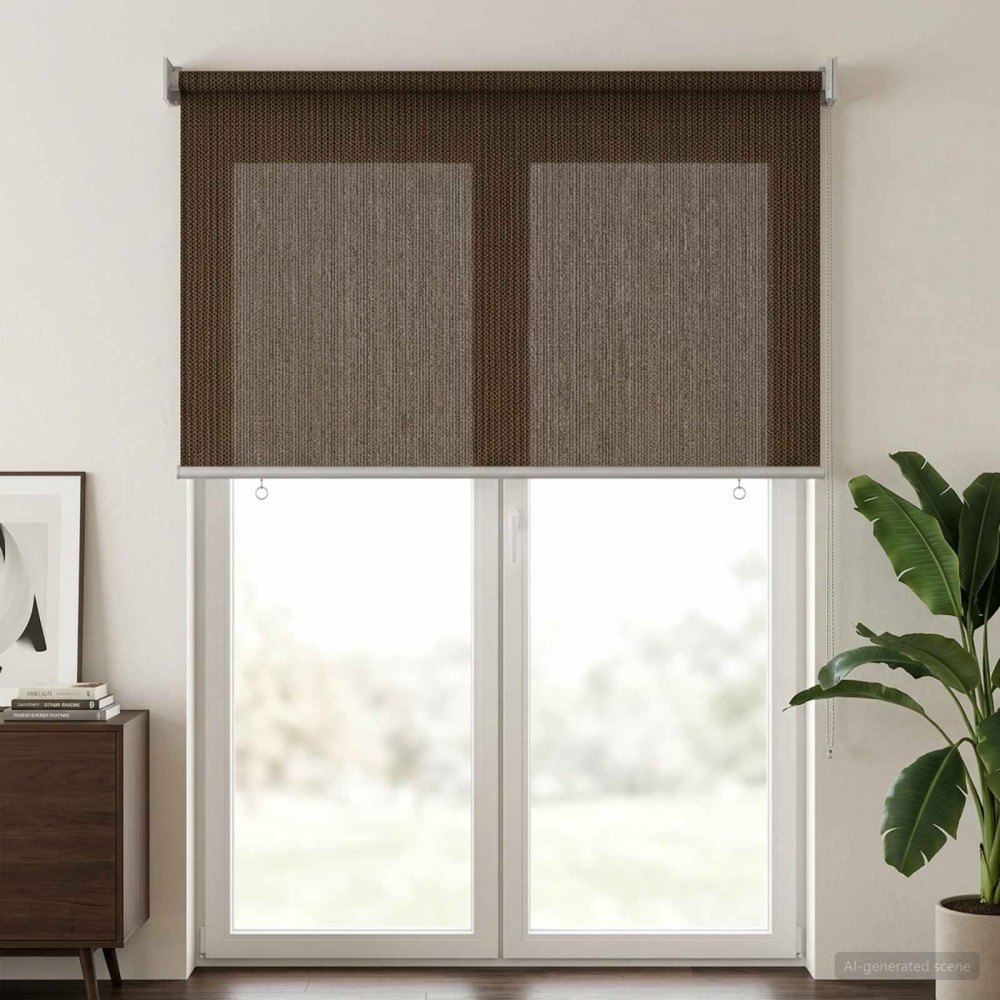 vidaXL Utomhus Rullgardin 90% UV Block Brun 80 x 230 cm HDPE
