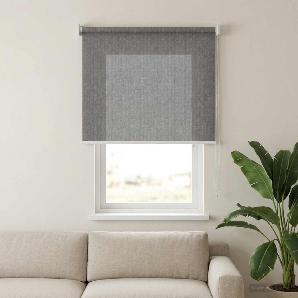 vidaXL Utomhus Rullgardin 90% UV Block Ljusgrå 80 x 140 cm HDPE
