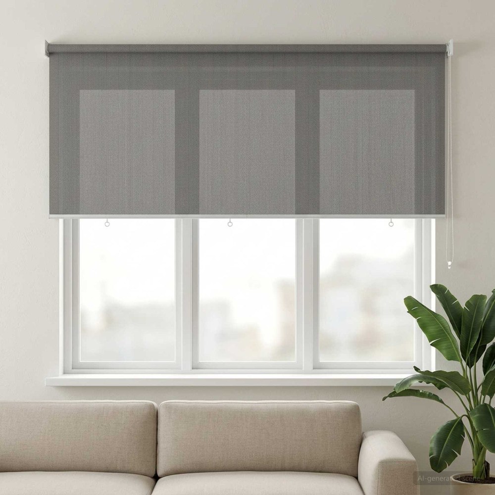 vidaXL Utomhus Rullgardin 90% UV Block Ljusgrå 120 x 140 cm HDPE