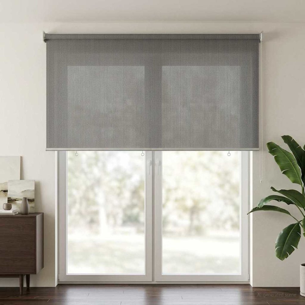 vidaXL Utomhus Rullgardin 90% UV Block Ljusgrå 120 x 230 cm HDPE