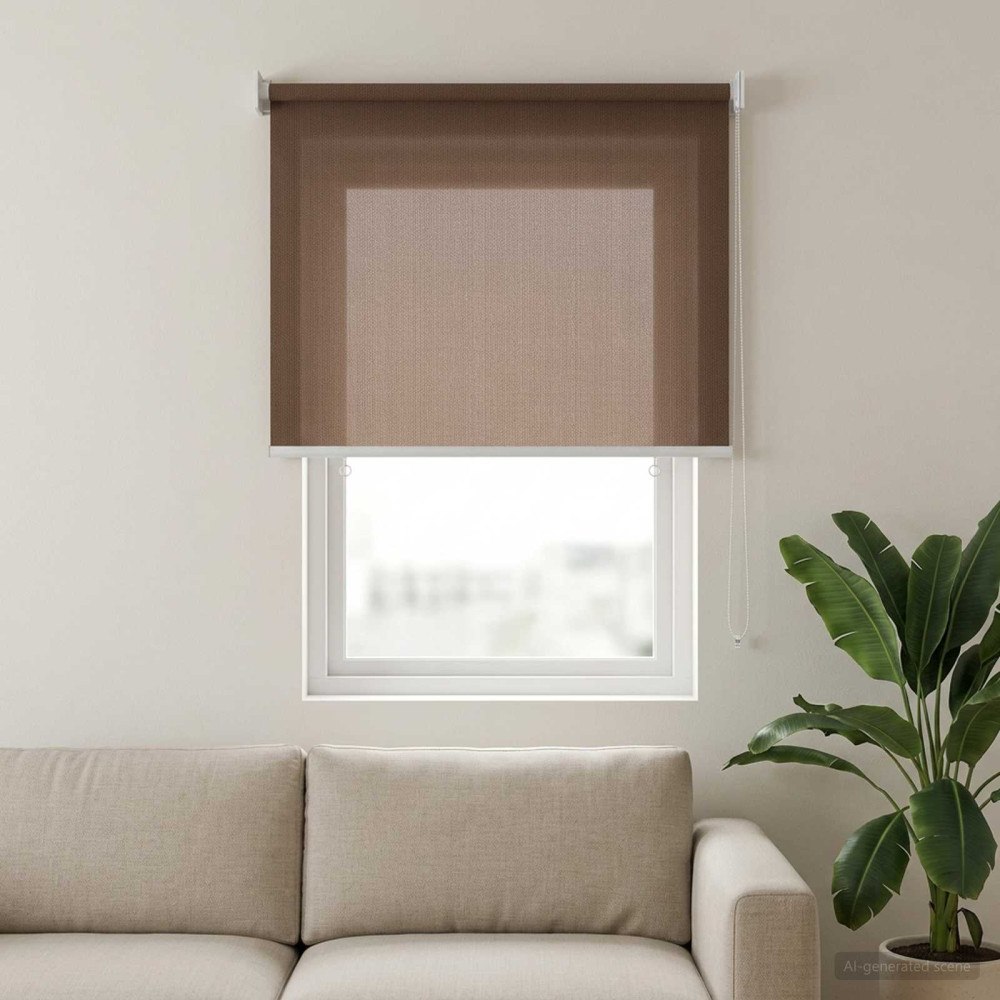 vidaXL Utomhus Rullgardin 90% UV Block Taupe 60 x 140 cm HDPE