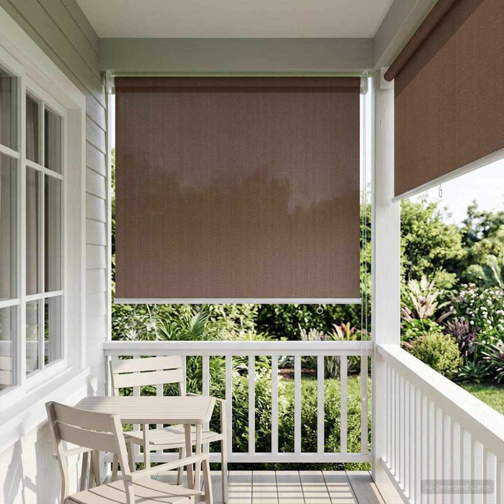 vidaXL Utomhus Rullgardin 90% UV Block Taupe 80 x 140 cm HDPE