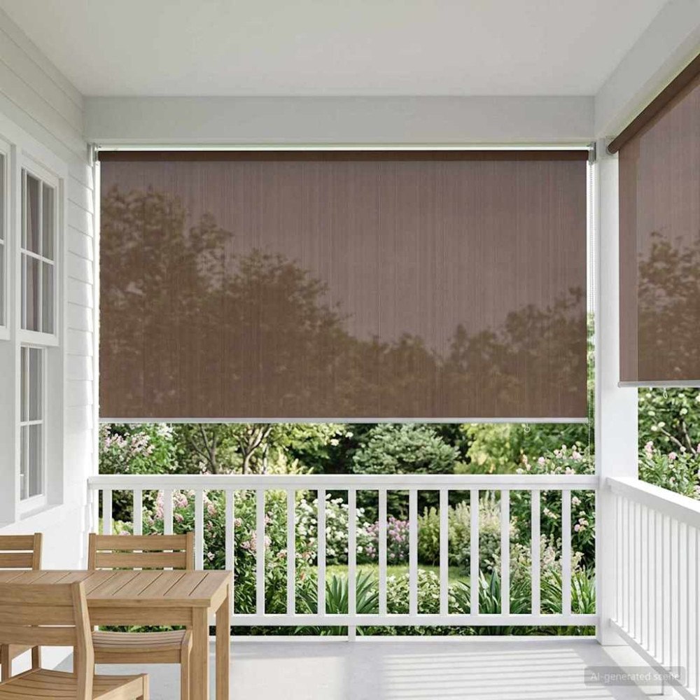 vidaXL Utomhus Rullgardin 90% UV Block Taupe 180 x 140 cm HDPE