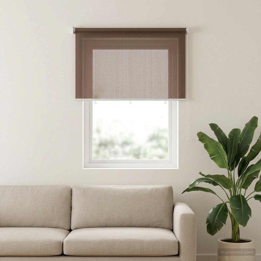 vidaXL Utomhus Rullgardin 90% UV Block Taupe 220 x 140 cm HDPE
