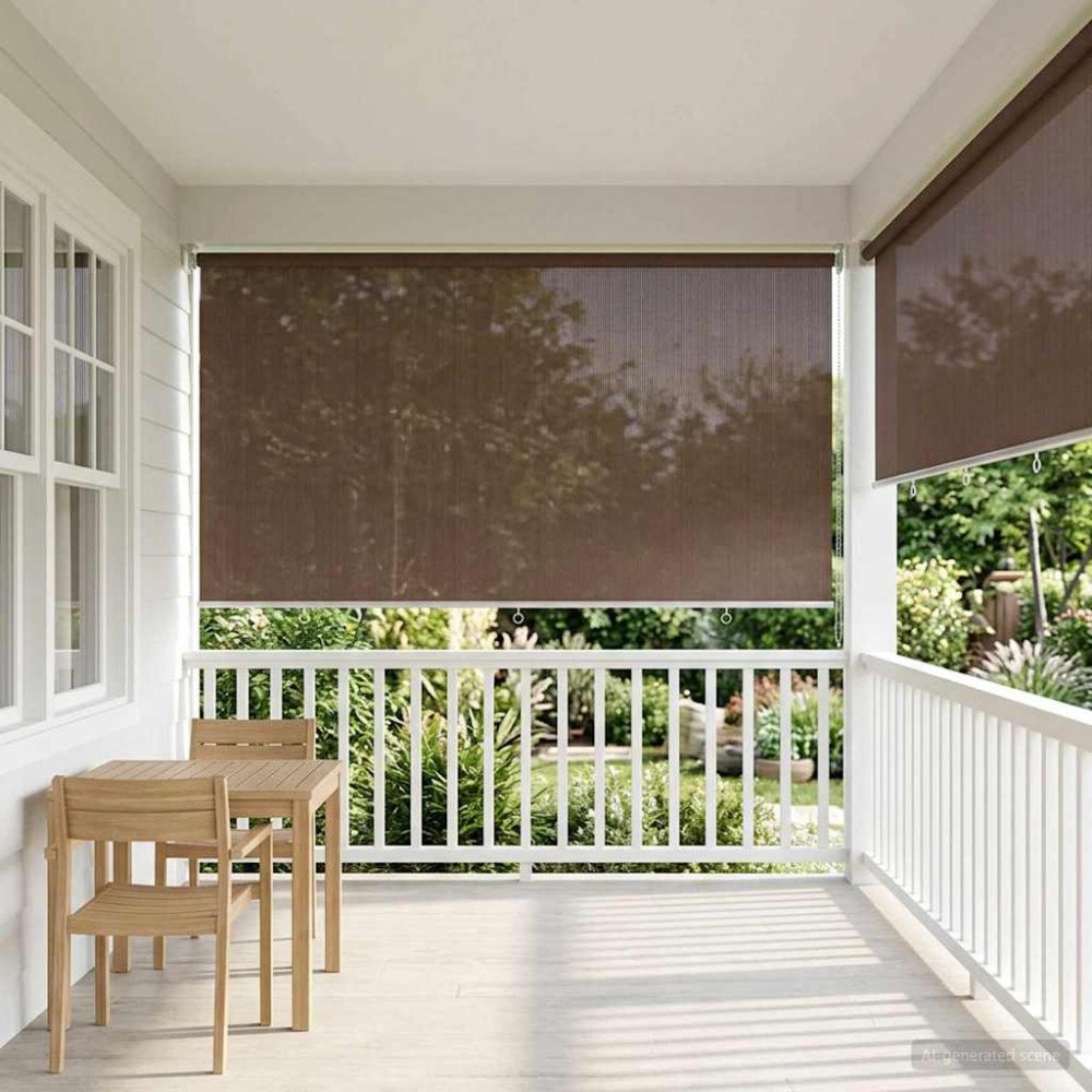 vidaXL Utomhus Rullgardin 90% UV Block Taupe 300 x 140 cm HDPE